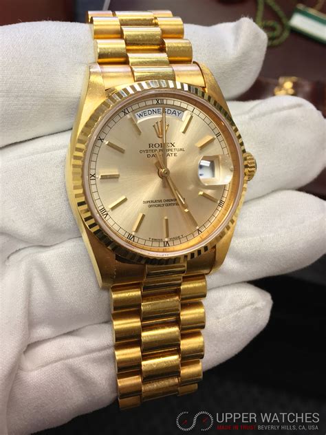 rolex 18ct gold day date|Rolex Day-Date 18238 price.